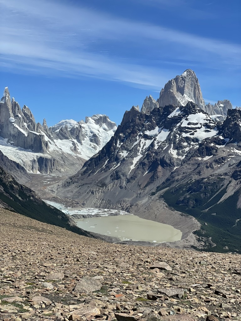 3 images of El Chalten, Laguna de Los Tres, Huemul Glaciar and Loma Del Pilgue Tumbado
